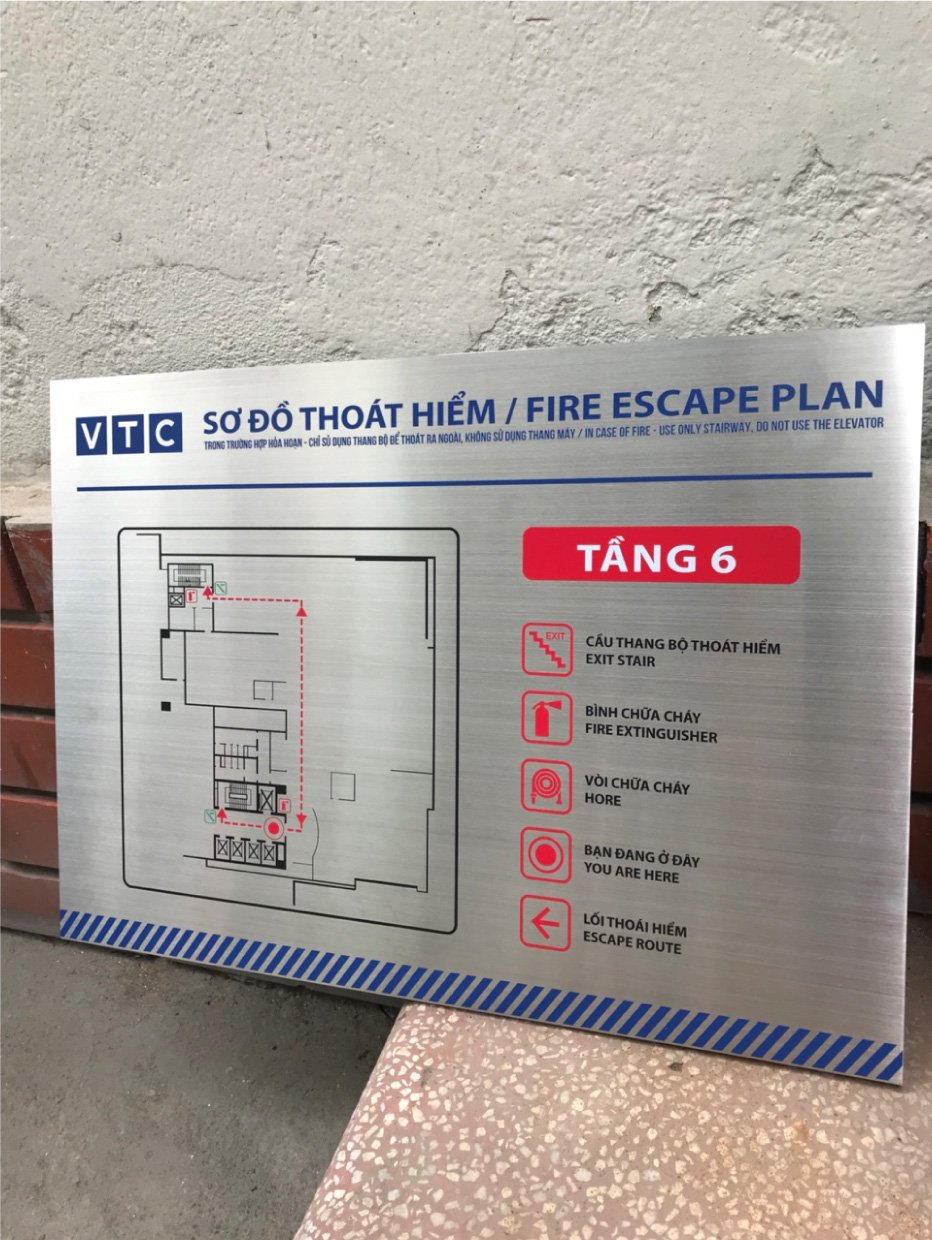 Biển chỉ dẫn sơ đồ thoát hiểm