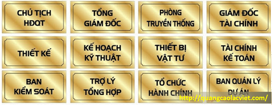 Đầy đủ mẫu biển đồng ăn mòn cho công ty 5