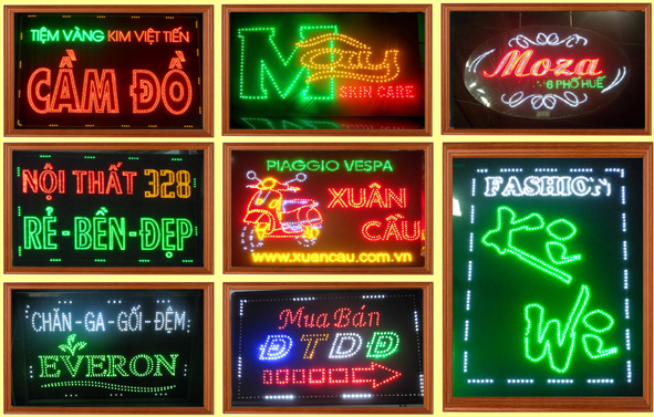 biển quảng cáo chạy chữ đèn led